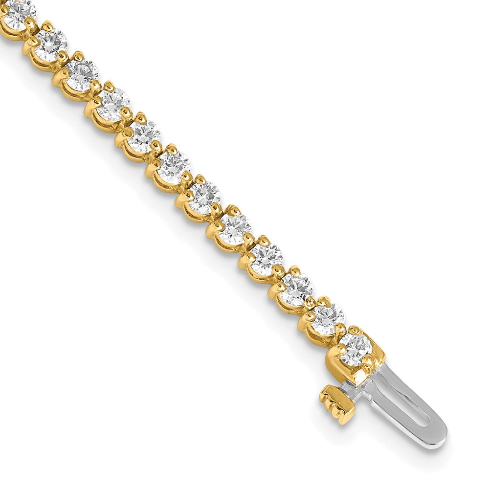 14k 3 1/3 ct Lab Grown Diamond VS/SI+ G+ Comp Tennis Bracelet
